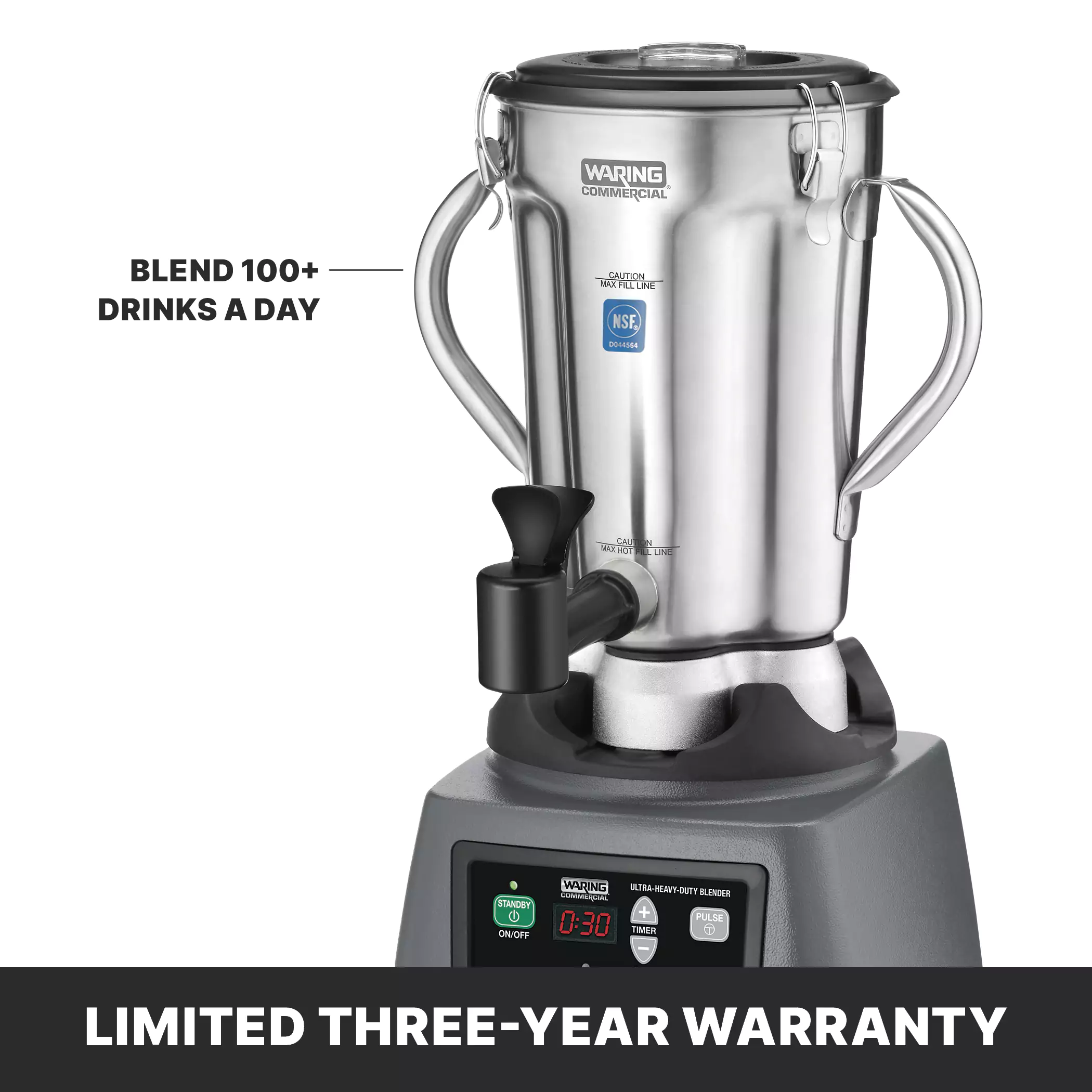 The Legend One-Gallon Food Blender with Spigot and Timer